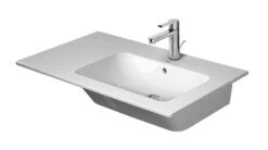 Duravit ME By Starck - Möbelwastisch Asymetrisch 830x490 Mm, 1 Hahnloch Rechts, WonderGliss, Weiß Matt 23468332001