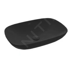 Villeroy & Boch Loop&Friends - Aufsatzwaschtisch, 560x380 Mm, Ohne Überlauf, CeramicPlus, Ebony 4A4901S5