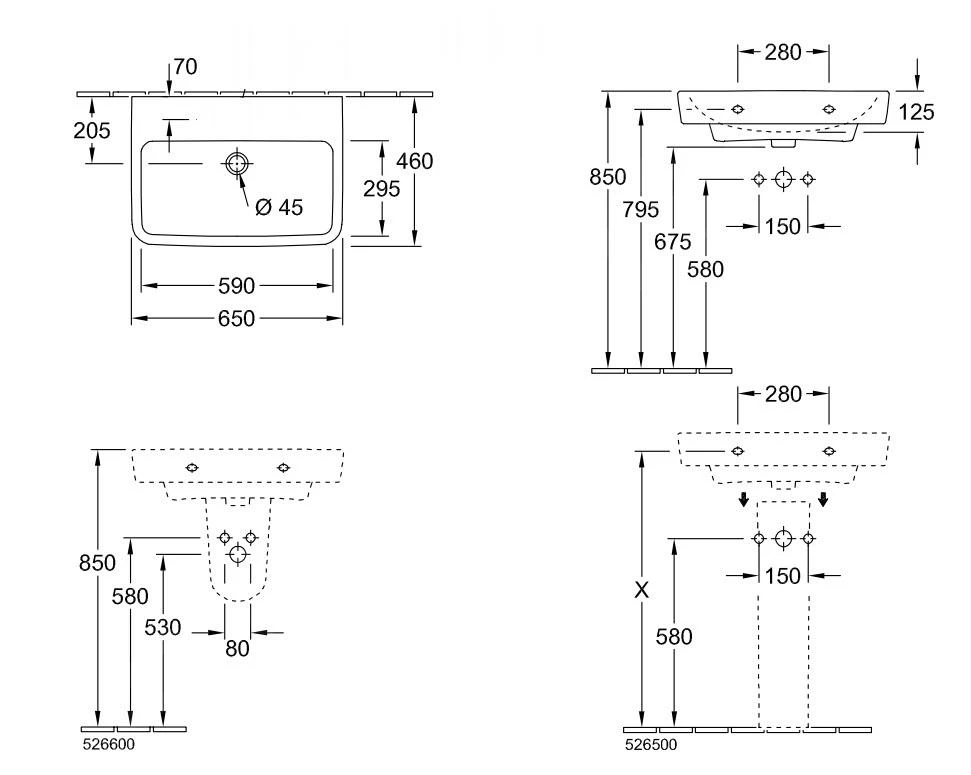 Villeroy & Boch O.novo - Waschbecken 650x460 Mm, Mit Überlauf, Ohne Hahnloch, AntiBac, CeramicPlus, Alpinweiß 4A4167T2 2 Villeroy & Boch O.novo - Waschbecken 650x460 Mm, Mit Überlauf, Ohne Hahnloch, AntiBac, CeramicPlus, Alpinweiß 4A4167T2 – Bild 2