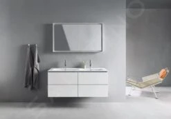 Duravit ME By Starck - Möbel-Doppelwaschtisch 1300x490 Mm, Mit 2 Hahnlöcher, S WonderGliss, Alpinweiß 23361300001 -Villeroy & Boch Geschäft 1a4c369587bb80758b37bca8