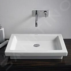 Duravit 2nd Floor - Aufsatzwaschbecken 580x415, Ohne Überlauf, WonderGliss, Weiß 03175800001