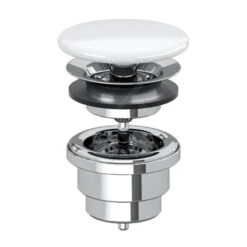 Villeroy & Boch Zubehör - Nicht Verschließbares Ventil, CeramicPlus, Stone White 680800RW