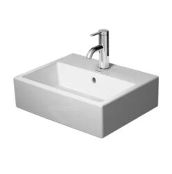 Duravit Vero Air - Handwaschbecken 450x350 Mm, Mit Überlauf, Mit Hahnloch, WonderGliss, Weiß 07244500001