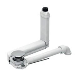 Geberit Zubehör - Platzsparender Siphon Clou Für Waschbecken, Zugstangen-Ablaufgarnitur, Verchromt 152.013.21.1