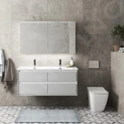 Ideal Standard Strada II - Doppelwaschtischunterschrank 1240x460 Mm, 2 Hahnlöcher, Weiß T300501 -Villeroy & Boch Geschäft 28a3698e6c25eca19da5d5cd