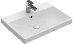 Villeroy & Boch Avento - Möbelwaschtisch 600x470 Mm, Mit Überlauf, Mit Hahnloch, CeramisPlus, Stone White 415860RW