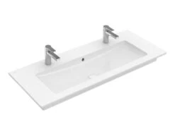 Villeroy & Boch Venticello - Möbelwaschtisch 1200x500 Mm, Mit Überlauf, 2 Hahnlöchern, Alpinweiß 4104CK01