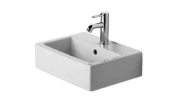 Duravit Vero - Einbauhandwaschbecken 450x350 Mm, 1 Hahnloch, Mit WonderGliss, Alpinweiß 07044500271