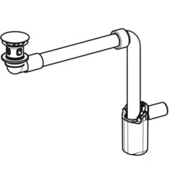 Geberit Zubehör - Platzsparender Siphon Mit Ablauf Für Waschbecken Ohne Überlauf, Verchromt 152.091.21.1 -Villeroy & Boch Geschäft 40a7c70b3a3684631218e793