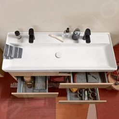 Villeroy & Boch Collaro - Möbelwaschtisch, 1200x470 Mm, Ohne Überlauf, 2 Hahnlöchern, CeramicPlus, Stone White 4A33C1RW -Villeroy & Boch Geschäft 4543dd3e123b6f0bc5b2c6b0 1