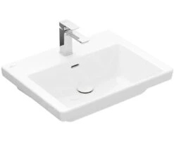 Villeroy & Boch Subway 3.0 - Möbelwaschtisch 600x470 Mm, Mit Überlauf, Mit Hahnloch, Ceramic Plus, Stone White 4A706GRW