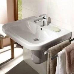 Villeroy & Boch Architectura - Waschbecken, 600x500 Mm, Mit Überlauf, Mit Hahnloch, CeramicPlus, Alpinweiß 418865R1 -Villeroy & Boch Geschäft 472a5e8f857844d135c220ab
