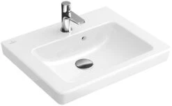 Villeroy & Boch Subway 2.0 - Einbauhandwaschbecken 500x400 Mm, Mit Überlauf, 1 Hahnloch, Mit CeramicPlus, Weiß 73155GR1