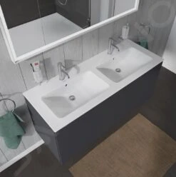 Duravit ME By Starck - Möbel-Doppelwaschtisch 1300x490 Mm, Mit 2 Hahnlöcher, S WonderGliss, Alpinweiß 23361300001 -Villeroy & Boch Geschäft 58b7f2f34abf7c2a2d03e466 1