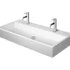 Duravit Vero Air - Doppelwaschtisch 1000x470 Mm, Ohne Überlauf, Mit Hahnlöchern, Weiß 2350100043