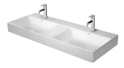 Duravit DuraSquare - Möbel-Doppelwaschtisch 1200x470 Mm, Mit 2 Hahnlöcher, DuraCeram, Alpinweiß 2353120071