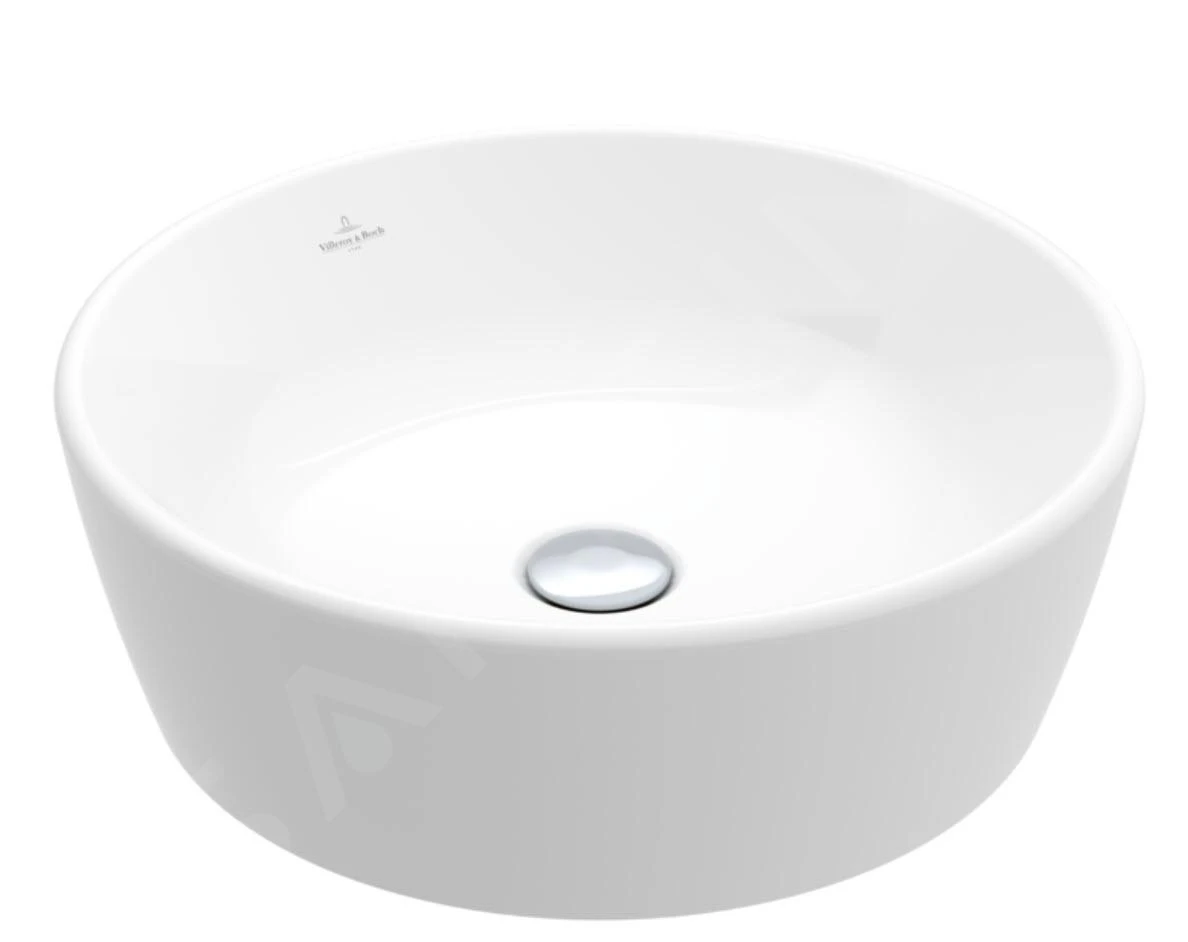 Villeroy & Boch Architectura - Aufsatzwaschbecken, Durchmesser 450 Mm, Mit Überlauf, Alpinweiß 5A254501 1 Villeroy & Boch Architectura - Aufsatzwaschbecken, Durchmesser 450 Mm, Mit Überlauf, Alpinweiß 5A254501
