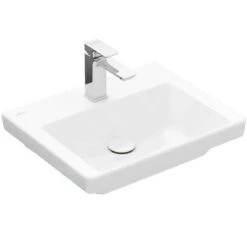 Villeroy & Boch Subway 3.0 - Möbelhandwaschbecken 500x400 Mm, Ohne Überlauf, Mit Hahnloch, Alpinweiß 4370FG01