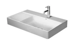 Duravit DuraSquare - Möbelwaschtisch 800x470 Mm, Mit 1 Hahnloch Rechts, DuraCeram, Alpinweiß 2349800071