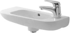 Duravit D-Code - Handwaschbecken 500x220 Mm, Mit 1 Hahnloch Rechts, Weiß 07065000082