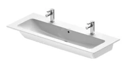 Duravit ME By Starck - Möbel-Doppelwaschtisch 1230 X 490 Mm, 2 Löcher Für Armaturen, Weiß 2361120024