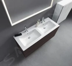 Duravit ME By Starck - Möbel-Doppelwaschtisch 1300x490 Mm, Mit 2 Hahnlöcher, S WonderGliss, Alpinweiß 23361300001 -Villeroy & Boch Geschäft 7dbffc6e848014066513e8d0