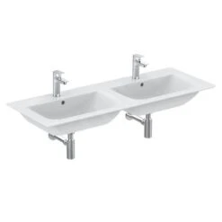 Ideal Standard Connect Air - Doppelwaschtisch, 1240x460 Mm, Mit Überlauf, Weiß E027301 -Villeroy & Boch Geschäft 7f80412f132a8460b27513ea