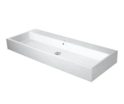 Duravit Vero Air - Doppelwaschtisch 1200x470 Mm, Mit Überlauf, Ohne Hahnloch, WonderGliss, Weiß 23501200601