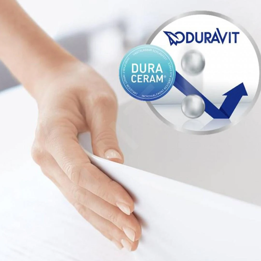 Duravit DuraSquare - Doppelwaschbecken 1000x470 Mm, Mit 2 Hahnlöcher, DuraCeram, Mit WonderGliss, Alpinweiß 23531000431 5 Duravit DuraSquare - Doppelwaschbecken 1000x470 Mm, Mit 2 Hahnlöcher, DuraCeram, Mit WonderGliss, Alpinweiß 23531000431 – Bild 5
