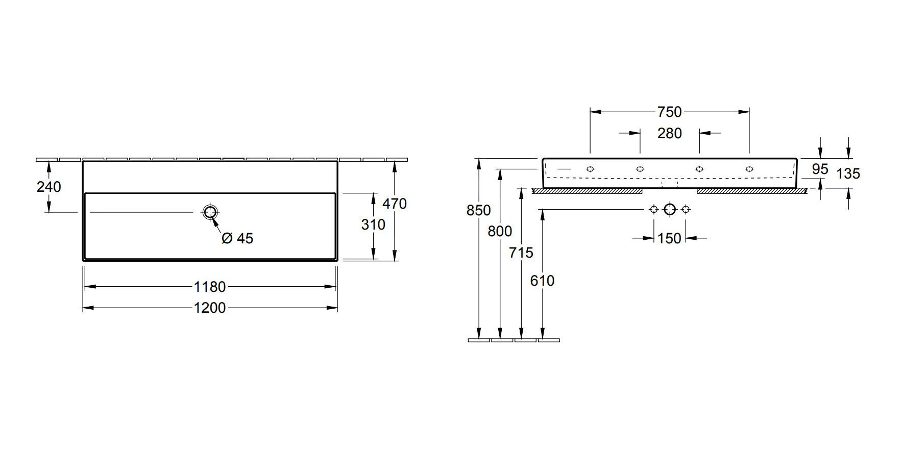 Villeroy & Boch Memento 2.0 - Möbelwaschtisch 1200x470 Mm, Ohne Überlauf, Ohne Hahnloch, CeramicPlus, Alpinweiß 4A22CFR1 2 Villeroy & Boch Memento 2.0 - Möbelwaschtisch 1200x470 Mm, Ohne Überlauf, Ohne Hahnloch, CeramicPlus, Alpinweiß 4A22CFR1 – Bild 2