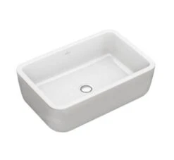 Villeroy & Boch Architectura - Aufsatzwaschbecken, 600x400 Mm, Mit Überlauf, Ohne Hahnloch, Alpinweiß 41276001