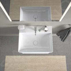 Duravit DuraSquare - Möbelwaschtisch 600x470 Mm, Mit 1 Hahnloch, DuraCeram, Mit WonderGliss, Alpinweiß 23536000711 -Villeroy & Boch Geschäft ac695d1687a39e4932f0a821