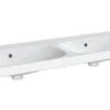 Geberit Acanto - Doppelwaschtisch 1200x482 Mm, Ohne Hahnloch, Mit Überlauf, Weiß 500.628.01.2