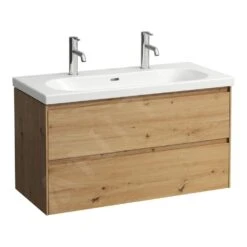 Laufen Lua - Doppelmöbelwaschtisch 46x100 Cm, Mit Überlauf, 2 Hahnlöcher, LCC, Weiß H8100894001071 -Villeroy & Boch Geschäft b07dbfa86949f53a35c432ed