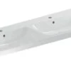 Geberit ICon - Doppelwaschtisch 1200x480 Mm, Mit Überlauf, 2 Hahnlöcher, Weiß 501.838.00.1
