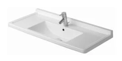 Duravit Starck 3 - Möbelwaschtisch 1050x485 Mm, Mit 1 Hahnloch, Mit WonderGliss, Alpinweiß 03041000001