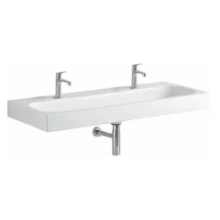 Geberit Citterio - Doppelwaschtisch 1200x500 Mm, Mit 2 Hahnlöcher, Ohne Überlauf, Mit KeraTect, Weiß 500.553.01.1 -Villeroy & Boch Geschäft d96c4ee79817128863c7cfdd