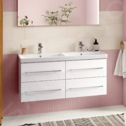 Villeroy & Boch Avento - Doppelmöbelwaschtisch 1200x470 Mm, Mit Überlauf, Mit Hahnlöchren, CeramicPlus, Stone White 4A23CKRW -Villeroy & Boch Geschäft dbad414415f9004c1095b6cd 1