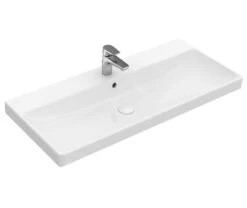 Villeroy & Boch Avento - Möbelwaschtisch 800x470 Mm, Mit Überlauf, Mit Hahnloch, CeramisPlus, Stone White 415680RW