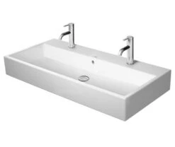 Duravit Vero Air - Doppelwaschtisch 1000x470 Mm, Mit Überlauf, Mit Hahnlöchern, WonderGliss, Weiß 23501000241
