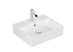 Villeroy & Boch Memento - Waschbecken 500x420 Mm, Mit Überlauf, Hahnloch, Alpinweiß 51335L01