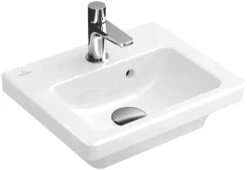 Villeroy & Boch Subway 2.0 - Handwaschbecken 370x305 Mm, Mit Überlauf, Mit Hahnloch, CeramicPlus, Weiß 731737R1