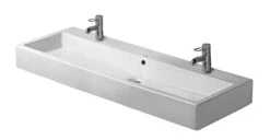 Duravit Vero - Doppelwaschtisch 1200x470 Mm, 2 Hahnlöchern, Alpinweiß 0454120026