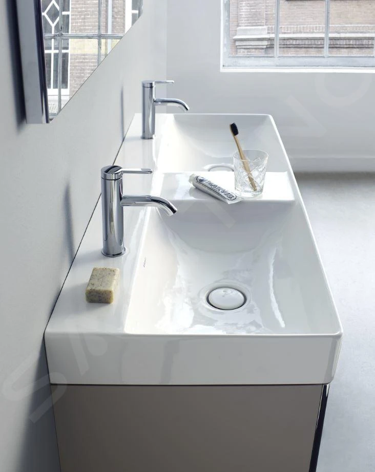 Duravit DuraSquare - Möbel-Doppelwaschtisch 1200x470 Mm, Mit 2 Hahnlöcher, DuraCeram, Alpinweiß 2353120071 3 Duravit DuraSquare - Möbel-Doppelwaschtisch 1200x470 Mm, Mit 2 Hahnlöcher, DuraCeram, Alpinweiß 2353120071 – Bild 3