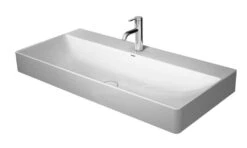 Duravit DuraSquare - Waschtisch 1000x470 Mm, Mit 1 Hahnloch, DuraCeram, Mit WonderGliss, Alpinweiß 23531000411