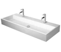 Duravit Vero Air - Doppelwaschtisch 1200x470 Mm, Ohne Überlauf, Mit Hahnlöchern, Weiß 2350120043